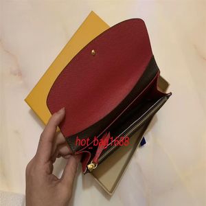 Bottom de fundo vermelho inteiro Lady Long Cover carteira Multi Color Designer Coin Purse Card Box original Women Classic Clutch221O