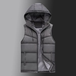 Herrenwesten, die S-Winter-warme mit Kapuze beiläufige Weste-ärmellose Jacken-verdickte Parkas 6XL 230207 verkaufen