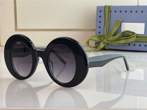 Ny modedesign runda solglasögon 40089 Acetatram Fashion Show Styling High End Popular Style Outdoor UV400 Protection Eyewear