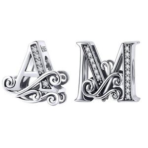 Charms Alphabet Letter A M Stopy dla kobiet urok Fit Oryginalna bransoletka moda biżuteria prezent Charms Drop dostawa 202 DHSBG