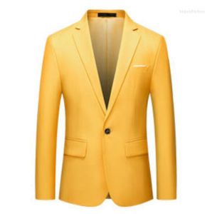 Men's Suits Style Men's Fashion Candy Color One Buttom Cotton Blend Coat Suit Jacket ABD783