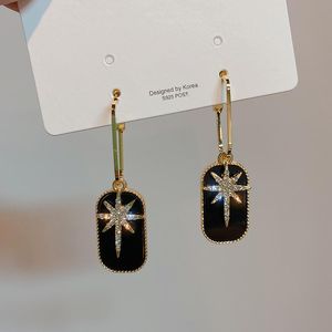 Dingle örhängen ljuskrona korean som säljer modesmycken hjärta utsökta svart smart fjäril kvinnlig elegant studörhängen