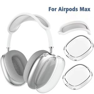 AirPods Max Hoofdtelefoon Pro Earphones Accessoires Transparante TPU Solid Silicone Waterdichte beschermhoes Airpods Max Headphone Headset Cover