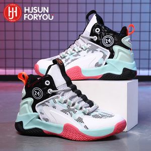 Sneakers Autumn Children Basketball Shoes Boy's Mesh Basket Boots Antisp Rubber Sole Little Kid Big Kids Fitness Casual Sneakers 230208