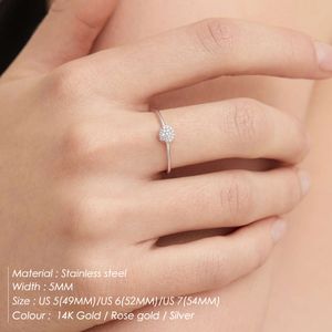 Classic Stainless Steel Rings Gold Color Couple ring For Women And Men Wedding Fashion Style Jewelry