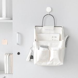 Förvaringslådor 1 Set Hanger Bag Even Alignment Soft Touch Pouch Dormitory Hanging Basket Door Behind Organizer For Home