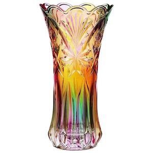 Flower Vase Crystal Glass Rainbow Decorative Plant Container Pot Xmas Fall Christmas Dinner Table Decor Vases280C