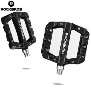 Pedais de bicicleta pedais de ciclismo de nylon rockbros mtb biciclo de bicicleta ultralight rolamentos duráveis ​​pedais de área de largura para bicicleta Brompton Bike Parts 0208