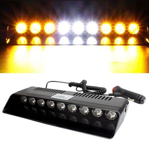 12V 9 LED -bil Vindrutesugare Installation Strobe Varning Ljusbil Styling Flashing Emergency Signal Lamp Police Flash Lights S1