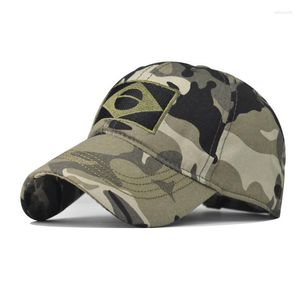 Ball Caps Army Camouflage Male Baseball Cap Men Embroidered Brazil Flag Outdoor Sports Tactical Dad Hat Casual Hunting Hats