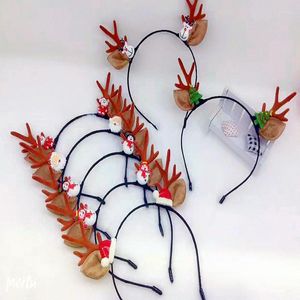 Christmas Decorations Elk Antlers Reindeer Horn Hat Hair Hoop Girls Accessories Hairband Gift Party Po Props Carnival Headwear Decor