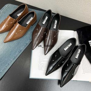 Dress Shoes Pointed Toe Women Flat Loafers Dance Shoes 2022 New Arrivals Black Brown Khaki Flat Low Heels Solid Color Party Dance Shoes 39 T230208
