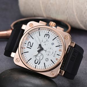 New Bell Watches Cronografo aziendale in acciaio inossidabile in edizione limitata globale Ross Orologio da uomo al quarzo casual di moda con data di lusso bn01