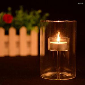 Portacandele Votive Tea Light Holder Clear Home Decor Per Matrimoni Feste Candele LED decorative