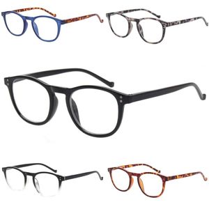 Óculos de sol Henotin Reading Glasses Telinha de mola e mulheres Lightweight confortável Oval Prescription HD Reader EyeGlassessunSunSesses