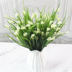 Decorative Flowers Plastic Lily Valley Artificial Flower Fake Wedding Decoration Bride Holding Pography Props Calla