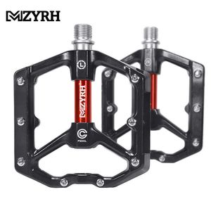 Cykelpedaler MZYRH MZ-930 Reflekterande pedaler Cykelpedal Non-Slip MTB Pedals Aluminiumlegering Flat Tillämplig vattentät cykeltillbehör 0208