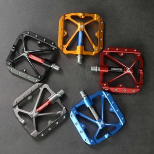 Bike Pedals ThinkRider Flat Bike Pedals MTB Road 3 Sealed Bearings Bicycle Pedals Mountain Bike Pedals Wide Platform Accessories Part 0208