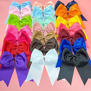 Barn Blomma Silk Scarf Ribbon Scrunchies Long Ribbon Tassel Hair Clip Holder Gum f￶r h￥rband Tillbeh￶r 1546