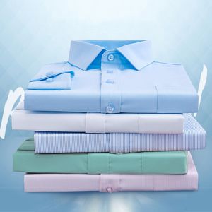 Mens Casual Shirts Twill eller Plain Office Social Shirt Classic Long Sleeve Solid Basic Dress Single Patch Pocket Plus Oversize 230208