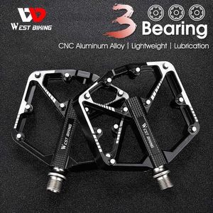 Fahrradpedale Ultraleichte 3 Lager Pedal Fahrrad Fahrrad Pedal Anti-Rutsch-CNC BMX MTB Road Bike Pedal Cycling Aluminiumlegierung Bike Bike Accessoires 0208