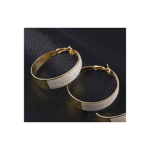 Hoop Huggie Big Earrings For Women Silxer Gold Plated Round Drop Hanging 14K Delivery Jewelry Dhnsv