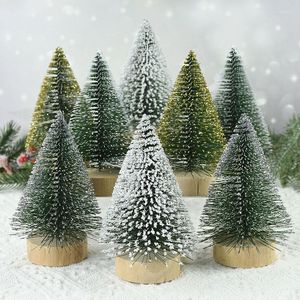 Decorazioni natalizie Mini pino Decorazione Albero di Natale Piccolo cedro per la casa Decorazione da tavolo artificiale Anno Navidad Ornamento Accessorio