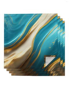 Marble Texture Aqua paper napkin place setting Set for Weddings, Banquets, and Formal Events - Soft Tea Towels, Dinner Handkerchief, Cloth, or More