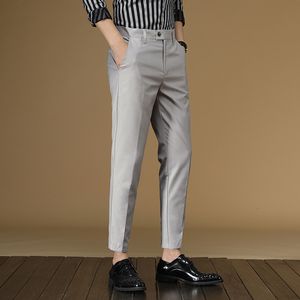 Herrenhose Sommeranzug Herren Rot Schwarz Khaki Flache formelle Bürokleidung Smart Business Offizielle Anzughose für Herrenbekleidung 230209