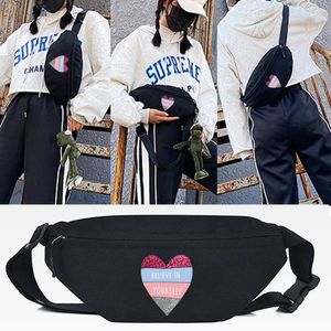 Bolsas de cintura Love Print Woman Bag Men Fanny Pack Fashion Chest Outdoor Cross Cross Body Capacity Belt Fahsion Packs