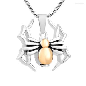 Pendant Necklaces IJD9761 Spider Shape Animal Cremation Keepsake Steel Ashes Holder For Love Pet Memorial