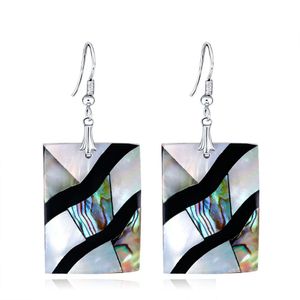 Dangle Chandelier Wholesale Abalone Earrings Geometric Shell Fashion Colorf Unique Charms Women Jewelry Decoration Dhads