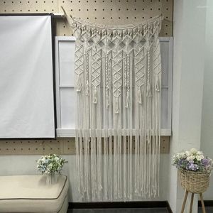 Cortina Macrame pendurado pendurada artesanal de tapeçaria boêmia Decoração da porta do casamento de pano de fundo de borda de borda de borda de margem de borda