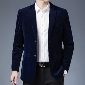 Mens Suits Blazers Bahar ve Sonbahar Erkekler Blazer Ceket Moda Marka Tasarımcısı Günlük Klasik Klasik Kadife Parti Şık Takım Kıyafetleri 230209