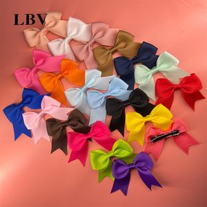 Mini 3 Inch Ribbon Bow Tie Hair Clip Small Sweet Solid Bow Safety Hair Clips Kids Hairpins Hair Accessories Gift 1565