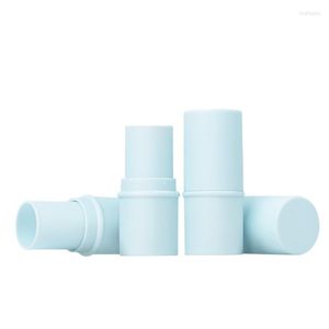 Storage Bottles 6g Matte Blue Black White Plastic Empty Lip Tube Packaging Filling Portable Round Cosmetic Lipstick Container 25pcs