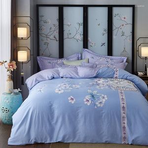 Bedding Sets Chinese Style Cotton Set Bed Sheet Duvet Cover Pillowcase Home Textiles Comforter Linen Full King