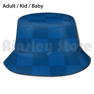 Berets Everton Blue Checks Bucket Hat Adult Kid Kid Baby Beach Hats Hats Toffies itp. Piłka nożna Blues Coybberets