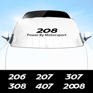 Bilens front vindrutan Sunshade Cover -tillbeh￶r f￶r Peugeot 206 207 208 301 307 308 T9 406 407 408 508 2008 3008 5008 108 RCZ
