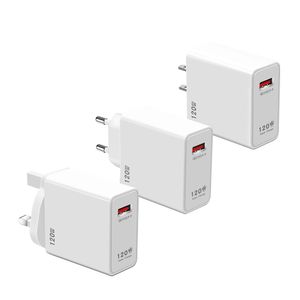 120W USB -laddare Super Fast Charge Adapter för iPhone 14 13 12 Xiaomi 13 Samsung Mobiltelefonvägg Snabbt flashladdningsladdare