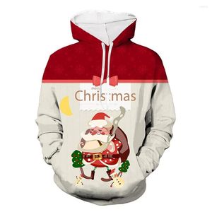 Felpe con cappuccio da uomo unisex 3D stampato felpe di Natale pullover manica lunga abbigliamento sportivo con cappuccio da uomo felpa top camicetta tuta da uomo