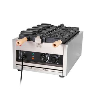Elektrisk fiskstillverkare Nonstick Plate Cake Baking Machine Round Waffle GauFriers Kitchen Appliance