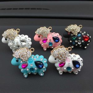 Decorations Diamond Sheep Perfume Decoration Outlet Clip Air Freshener Interior Fragrance Diffuser Accessories Pink Car 0209