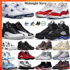 2023 Outdoor TOP OG Basketball shoes men women jumpman 4 5 6 11 12 13 Military Navy Black Cat Bred Cherry Metallic Silver Fire Red UNC Cool Grey Racer Blue 4s