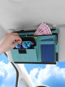 Auto Organizer Sun Visor Multipocket Reißverschluss Aufbewahrungsbox Sonnenbrille IC Kartenkarte Tasche Auto Innenraum AccessoiresCarcar2358759