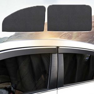 2 PCs Poliéster Mesh Mesh Magnetic Sunshade Car Windows Tamanho Universal Parasole Auto Janela de sol Sunshade Sun Shade