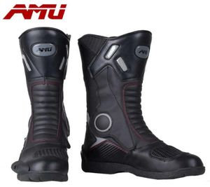 Amu Fashion Motorcycle Boots Водонепроницаемые кожа мотокросс Dirt Biker Boot Boot Boot CrossCountry Motor Sports2220562