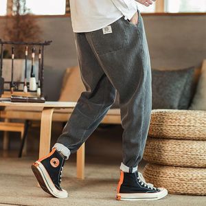 Men's Jeans MrGoldenBowl Man Straight Autumn Casual Mans 2023 Chinese Vintage Hip Hop Woman Couple Loose Denim Pants Clothing