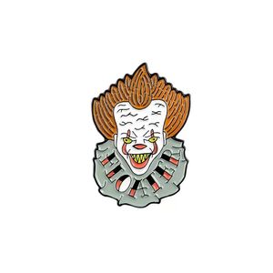 Stift broscher stephen clown pennywise metal emalj stift och för lapel pin ryggsäck väskor märke joker coola fans gåvor släpp leverans je dhq15