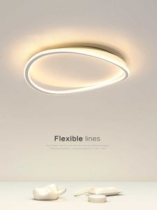 Ceiling Lights Bed led ceiling simple modern atmosphere Nordic ins style living study round master bedroom lamp 0209